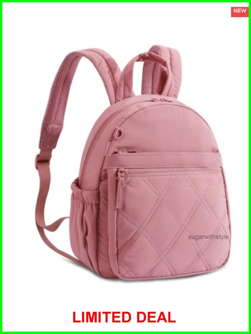 Quilted Nylon Mini Backpack Purse Lightweight Puffer Small Backpack